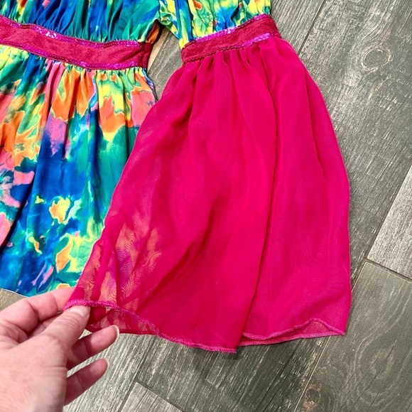 CHASING FIREFLIES Wishcraft Girl's HIPPIE CHICK 70's Halloween COSTUME sz 14 - Picture 6 of 13